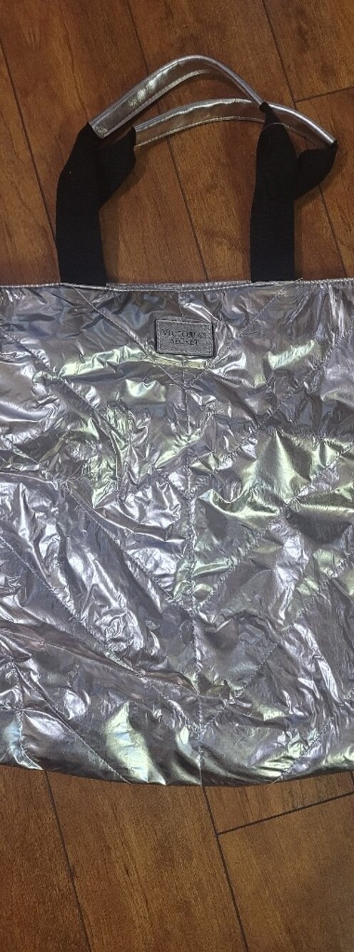 Victoria's Secret Metallic Quilted Tote Bag